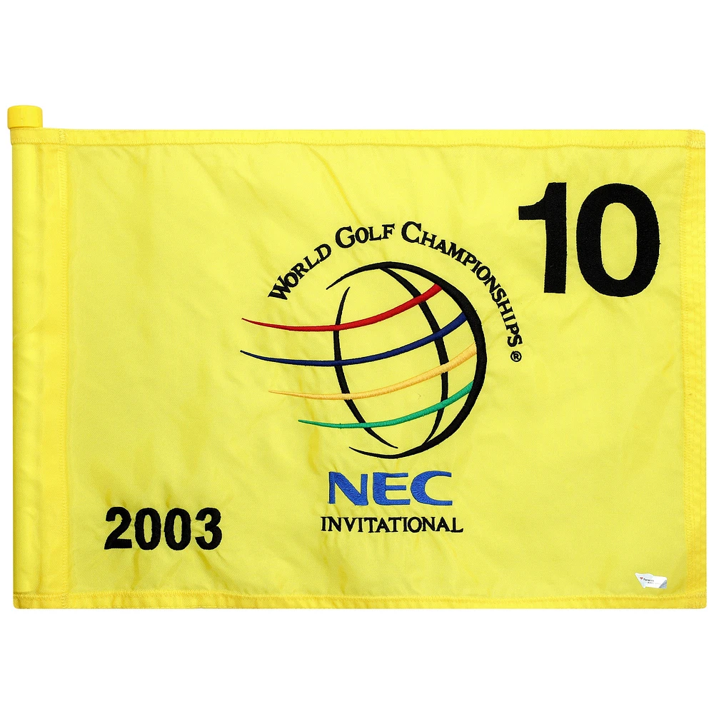 PGA TOUR Event-Used #10 Yellow Pin Flag from The NEC Invitational on August 21st to 24th 2003