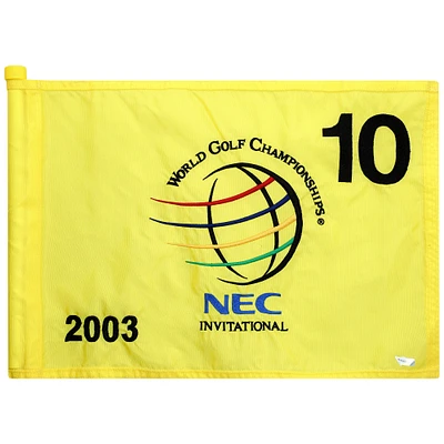 PGA TOUR Event-Used #10 Yellow Pin Flag from The NEC Invitational on August 21st to 24th 2003