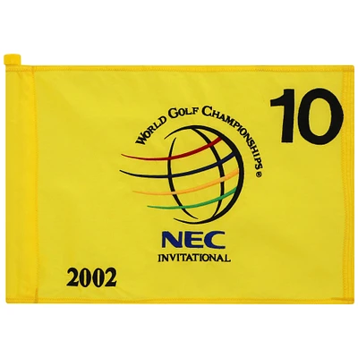 PGA TOUR Event-Used #10 Yellow Pin Flag from The NEC Invitational on August 22nd to 25th 2002