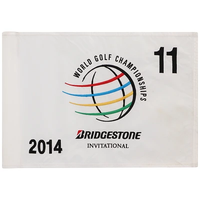 PGA TOUR Event-Used #11 White Pin Flag from The Bridgestone Invitational on July 31st to August 3rd 2014