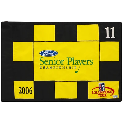 PGA TOUR Event-Used #11 Yellow/Black Pin Flag from the SENIOR PLAYERS Championship on July