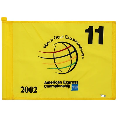 PGA TOUR Event-Used #11 Yellow Pin Flag from The American Express Championship on September 19th to 22nd 2002