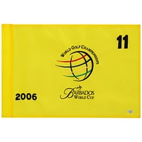 PGA TOUR Event-Used #11 Yellow Pin Flag from The Barbados World Cup on December 4th to 10th 2006