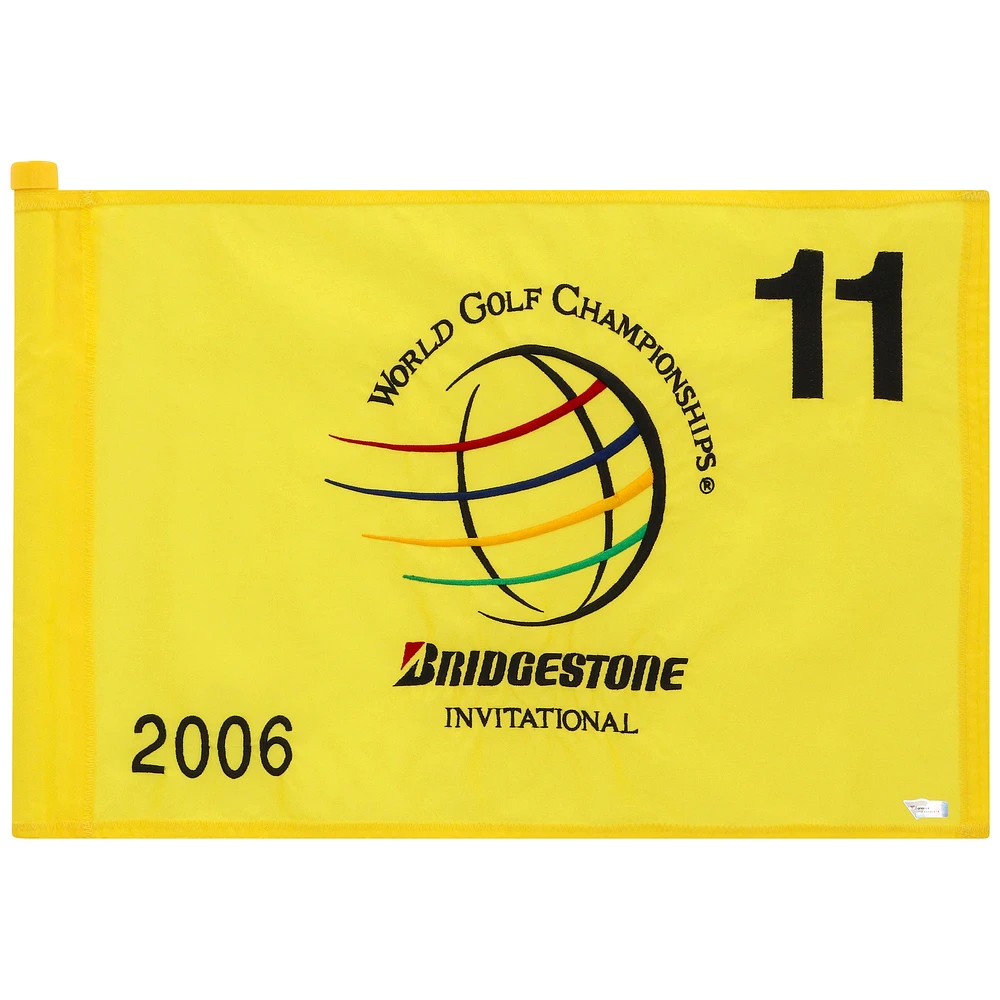 PGA TOUR Event-Used #11 Yellow Pin Flag from the Bridgestone Invitational on August 24-27 2006