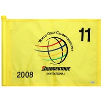 PGA TOUR Event-Used #11 Yellow Pin Flag from The Bridgestone Invitational on July 31st to August 3rd 2008