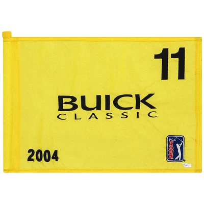 PGA TOUR Event-Used #11 Yellow Pin Flag from The Buick Classic on June 10th to 13th 2004