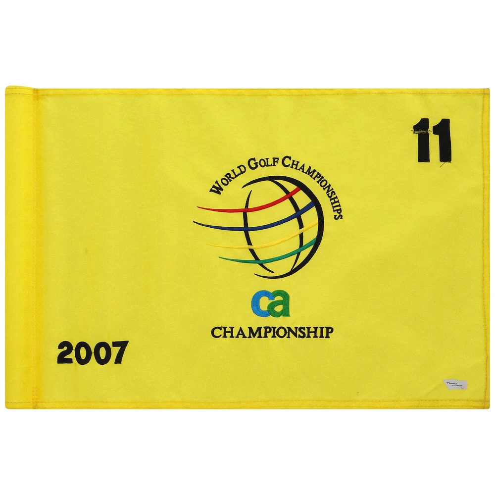 PGA TOUR Event-Used #11 Yellow Pin Flag from The CA Championship on March 22nd to 25th 2007
