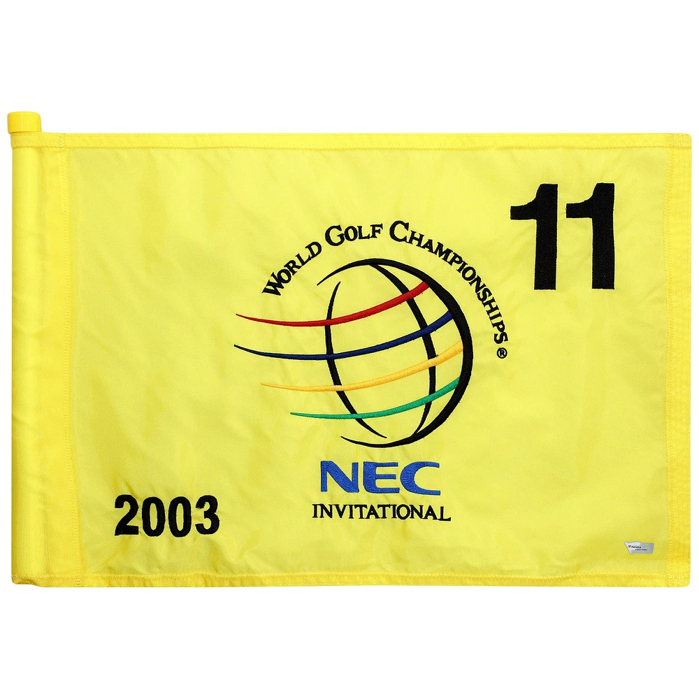 PGA TOUR Event-Used #11 Yellow Pin Flag from The NEC Invitational on August 21st to 24th 2003