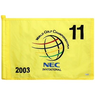 PGA TOUR Event-Used #11 Yellow Pin Flag from The NEC Invitational on August 21st to 24th 2003