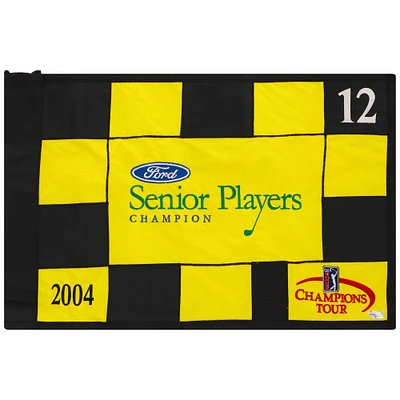 PGA TOUR Event-Used #12 Yellow/Black Pin Flag from the SENIOR PLAYERS Championship on July 8-11 2004