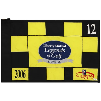 PGA TOUR Event-Used #12 Yellow and Black Pin Flag from The Legends of Golf Tournament on April 17th to 23rd 2006