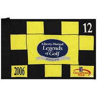 PGA TOUR Event-Used #12 Yellow and Black Pin Flag from The Legends of Golf Tournament on April 17th to 23rd 2006