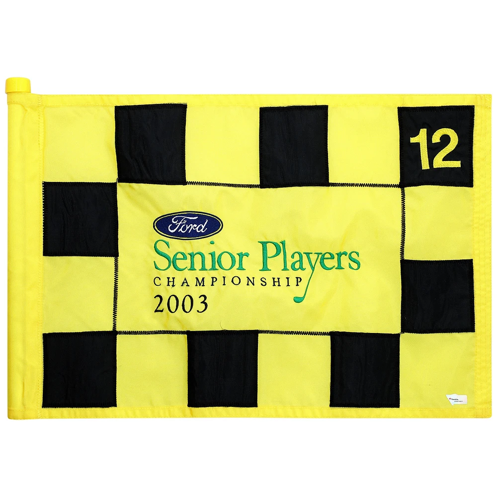 PGA TOUR Event-Used #12 Yellow Pin Flag from SENIOR PLAYERS Championship on July 10th to 13th 2003
