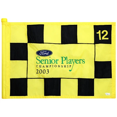 PGA TOUR Event-Used #12 Yellow Pin Flag from SENIOR PLAYERS Championship on July 10th to 13th 2003