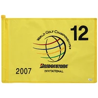 PGA TOUR Event-Used #12 Yellow Pin Flag from The Bridgestone Invitational on August 2nd to 5th 2007