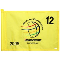 PGA TOUR Event-Used #12 Yellow Pin Flag from The Bridgestone Invitational on July 31st to August 3rd 2008