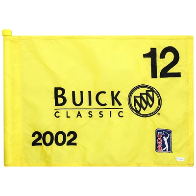 PGA TOUR Event-Used #12 Yellow Pin Flag from The Buick Classic on June 6th to 9th 2002