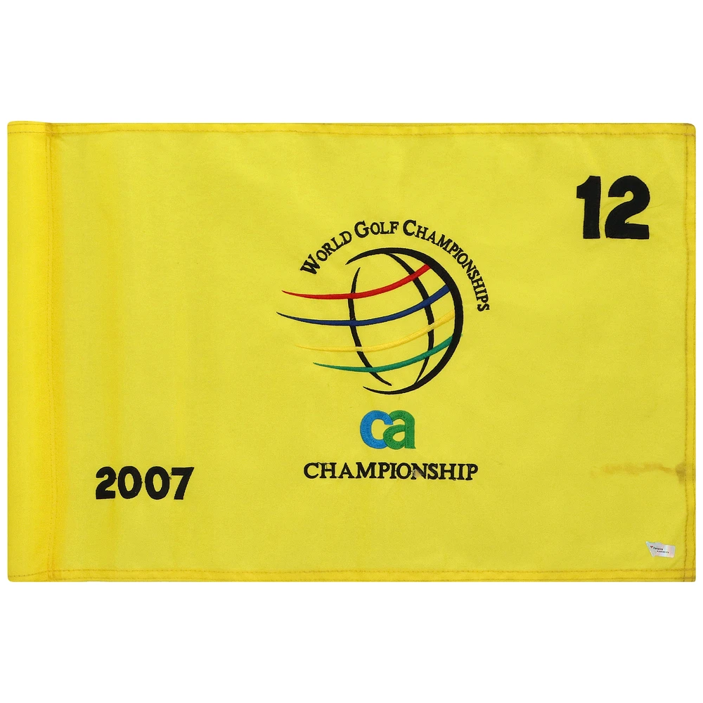 PGA TOUR Event-Used #12 Yellow Pin Flag from The CA Championship on March 22nd to 25th 2007