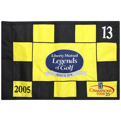PGA TOUR Event-Used #13 Yellow & Black Pin Flag from The Legends of Golf Tournament on April 22nd to 24th 2005