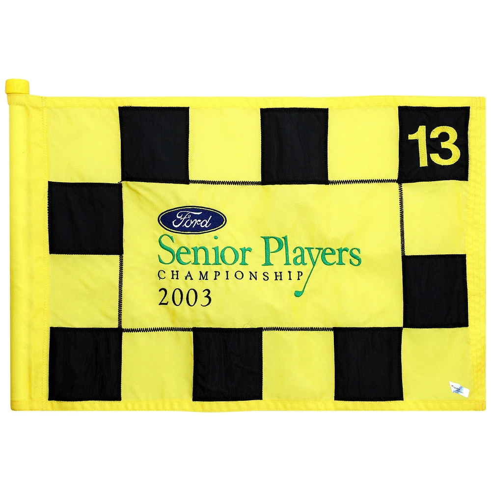 PGA TOUR Event-Used #13 Yellow Pin Flag from SENIOR PLAYERS Championship on July 10th to 13th 2003