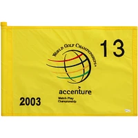 PGA TOUR Event-Used #13 Yellow Pin Flag from The Accenture Match Play Championship on February 27th to March 2nd 2003