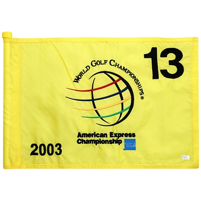 PGA TOUR Event-Used #13 Yellow Pin Flag from The American Express Championship on October 2nd to 5th 2003