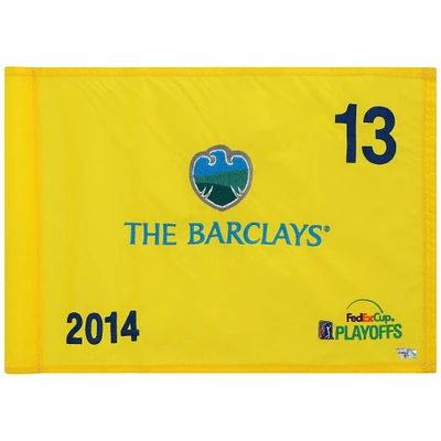 PGA TOUR Event-Used #13 Yellow Pin Flag from The Barclays Playoffs on August 21st to 24th 2014