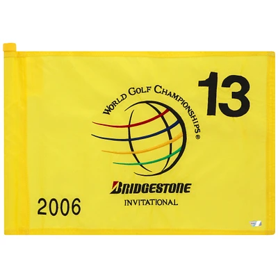 PGA TOUR Event-Used #13 Yellow Pin Flag from the Bridgestone Invitational on August 24-27 2006