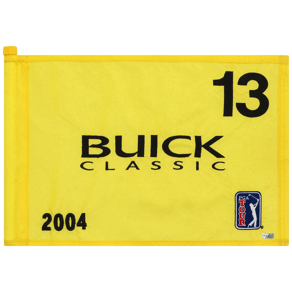 PGA TOUR Event-Used #13 Yellow Pin Flag from The Buick Classic on June 10th to 13th 2004