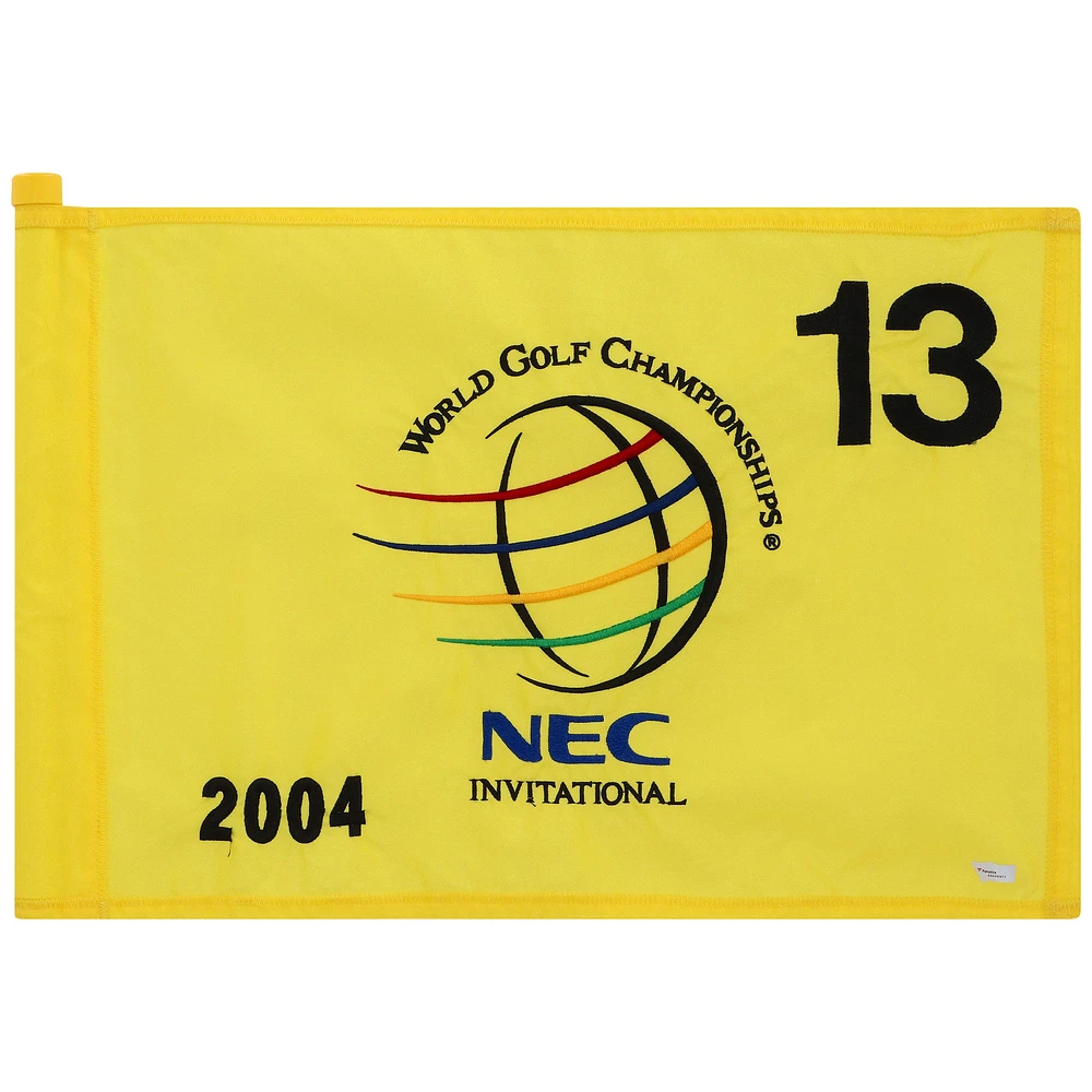 PGA TOUR Event-Used #13 Yellow Pin Flag from The NEC Invitational on August 19th to 22nd 2004