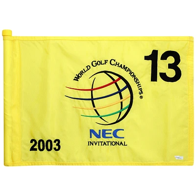 PGA TOUR Event-Used #13 Yellow Pin Flag from The NEC Invitational on August 21st to 24th 2003