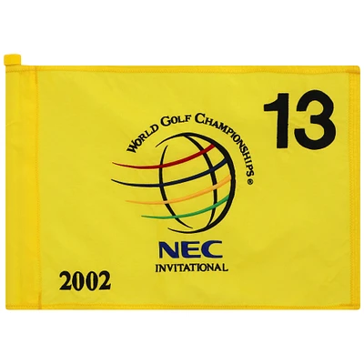 PGA TOUR Event-Used #13 Yellow Pin Flag from The NEC Invitational on August 22nd to 25th 2002