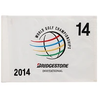 PGA TOUR Event-Used #14 White Pin Flag from The Bridgestone Invitational on July 31st to August 3rd 2014