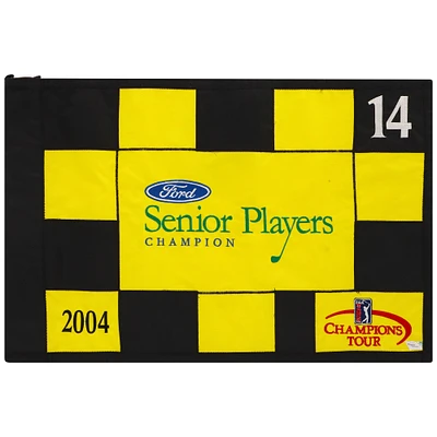 PGA TOUR Event-Used #14 Yellow/Black Pin Flag from the SENIOR PLAYERS Championship on July 8-11 2004
