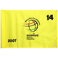 PGA TOUR Event-Used #14 Yellow Pin Flag from The Accenture Match Play Championship on February 21st to 25th 2007