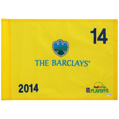 PGA TOUR Event-Used #14 Yellow Pin Flag from The Barclays Playoffs on August 21st to 24th 2014