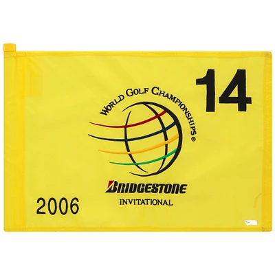 PGA TOUR Event-Used #14 Yellow Pin Flag from the Bridgestone Invitational on August 24-27 2006