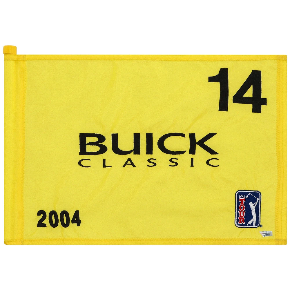 PGA TOUR Event-Used #14 Yellow Pin Flag from The Buick Classic on June 10th to 13th 2004