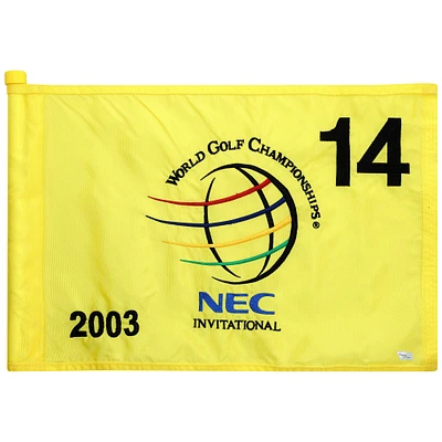 PGA TOUR Event-Used #14 Yellow Pin Flag from The NEC Invitational on August 21st to 24th 2003