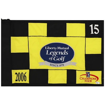 PGA TOUR Event-Used #15 Yellow and Black Pin Flag from The Legends of Golf Tournament on April 17th to 23rd 2006