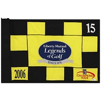 PGA TOUR Event-Used #15 Yellow and Black Pin Flag from The Legends of Golf Tournament on April 17th to 23rd 2006