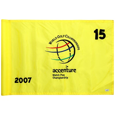 PGA TOUR Event-Used #15 Yellow Pin Flag from The Accenture Match Play Championship on February 21st to 25th 2007