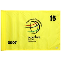 PGA TOUR Event-Used #15 Yellow Pin Flag from The Accenture Match Play Championship on February 21st to 25th 2007