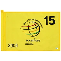 PGA TOUR Event-Used #15 Yellow Pin Flag from The Accenture Match Play Championship on February 23rd to 26th 2006