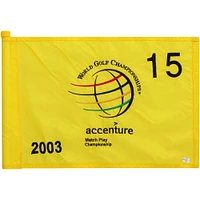PGA TOUR Event-Used #15 Yellow Pin Flag from The Accenture Match Play Championship on February 27th to March 2nd 2003