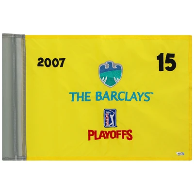 PGA TOUR Event-Used #15 Yellow Pin Flag from The Barclays Playoffs on August 23rd to 26th 2007