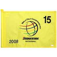 PGA TOUR Event-Used #15 Yellow Pin Flag from The Bridgestone Invitational on July 31st to August 3rd 2008