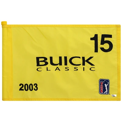 PGA TOUR Event-Used #15 Yellow Pin Flag from The Buick Classic on June 19th to 22nd 2003