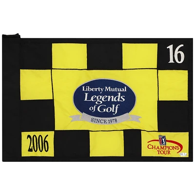 PGA TOUR Event-Used #16 Yellow and Black Pin Flag from The Legends of Golf Tournament on April 17th to 23rd 2006