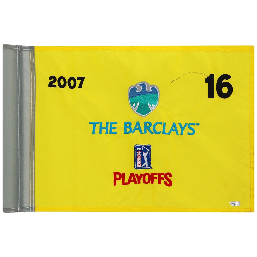 PGA TOUR Event-Used #16 Yellow Pin Flag from The Barclays Playoffs on August 23rd to 26th 2007